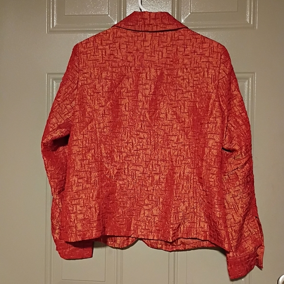 Erin Textured Red Button-Up Jacket Woman Size S - Picture 7 of 7